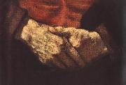 REMBRANDT Harmenszoon van Rijn Portrait of an Old Man in Red (detail) china oil painting reproduction